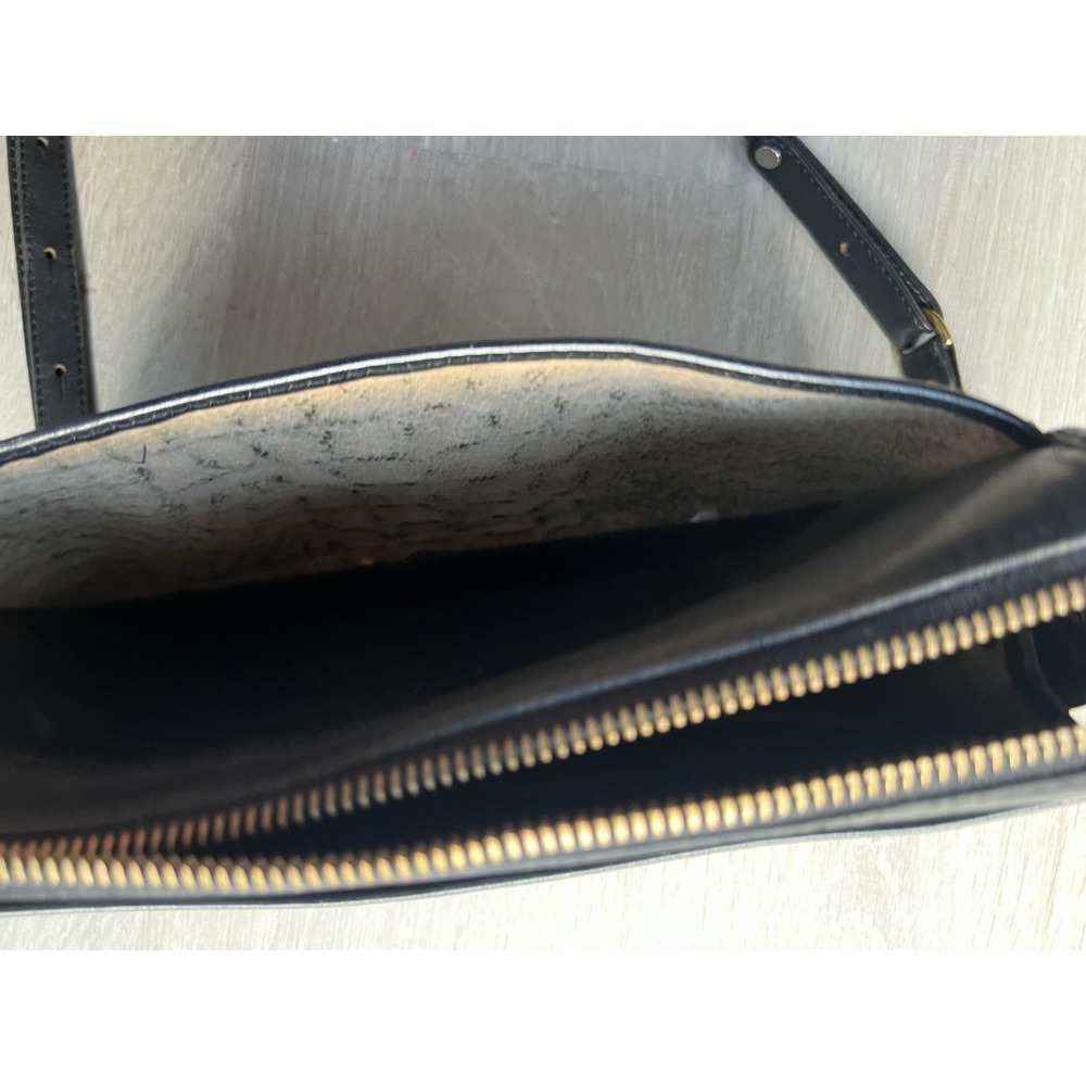 Brahmin Vintage Crossbody Bag Black Croc Embossed Leather Adjustable Strap - Picture 6 of 12